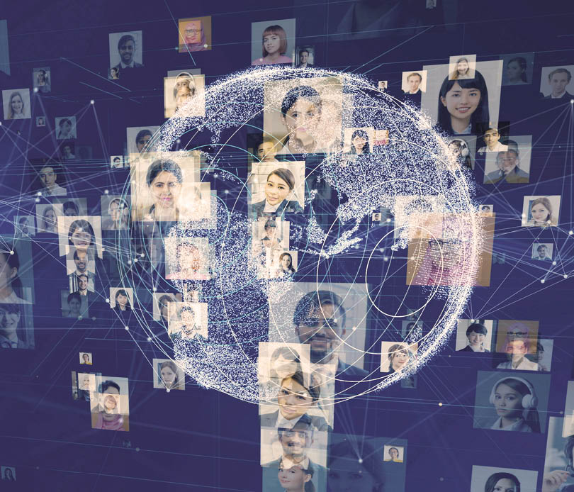 Global communication network concept. Worldwide business. Diversity.