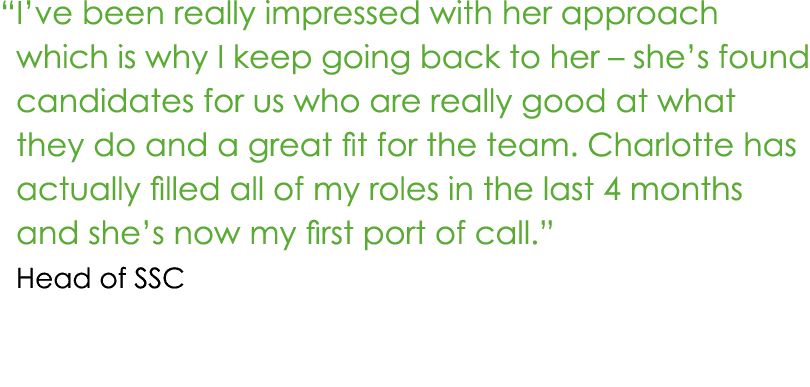   I ve been really impressed with her approach which is why I keep going back to her   she s found candidates for us    