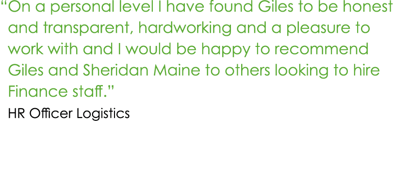   On a personal level I have found Giles to be honest and transparent, hardworking and a pleasure to work with and I    